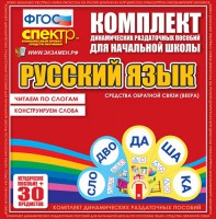 Динамические раздаточные пособия. Русский язык (веера). Читаем по слогам (слоги из двух букв). Конструируем слова (слоги из двух и трех букв). - fgospostavki.ru - Чита