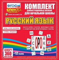 Динамические раздаточные пособия. Русский язык (комплект демонстрационных материалов). Касса букв, слогов, звуковых схем с набором интерактивных таблиц. - fgospostavki.ru - Чита