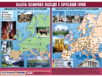 Таблица демонстрационная "Объекты всемирного наследия в Зарубежной Европе" (винил 100*140) - fgospostavki.ru - Чита