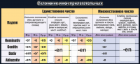Стенд "Склонение имен прилагательных" - fgospostavki.ru - Чита