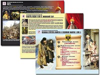 Комплект таблиц по истории "История России XVI - XVIII вв." раздаточные (цветные, ламинированные, А4, 10 штук) - fgospostavki.ru - Чита