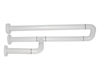 Поручень неоткидной трёхопорный с антибактериальным покрытием (белый) - fgospostavki.ru - Чита