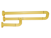 Поручень неоткидной трёхопорный с антибактериальным покрытием (желтый) - fgospostavki.ru - Чита