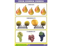 Таблица демонстрационная "Считаем, взвешиваем, сравниваем" (винил 70x100) - fgospostavki.ru - Чита