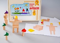 Игровой набор Фребеля "Конструктор деревянный без соединений-3" (Серия "Эксперимент") - fgospostavki.ru - Чита