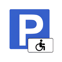 Трафарет для отрисовки знака стоянки для инвалидов 800х800 мм. - fgospostavki.ru - Чита