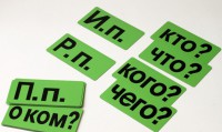 Набор магнитных карточек "Падежи" (фон зелёный) - fgospostavki.ru - Чита