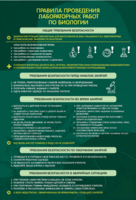 Стенд "Правила выполнения лабораторных работ по биологии" Вариант 1 - fgospostavki.ru - Чита