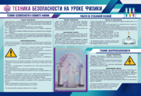 Стенд-уголок "Техника безопасности на уроках физики" - fgospostavki.ru - Чита