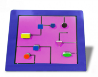 Тактильно-развивающая панель с геометрическими фигурами - fgospostavki.ru - Чита