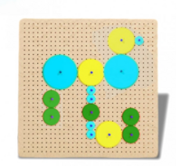 Тактильно-развивающая панель с разноцветными шестеренками - fgospostavki.ru - Чита