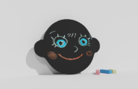 Фигурная грифельная меловая доска на тему эмоций - fgospostavki.ru - Чита