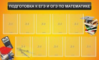 Стенд "Подготовка к ЕГЭ и ОГЭ по математике (10 карманов)" - fgospostavki.ru - Чита