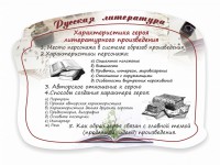 Стенд резной "Характеристика героя литературного произведения" - fgospostavki.ru - Чита