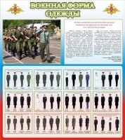 Стенд "Военная форма одежды (герб РФ) " - fgospostavki.ru - Чита