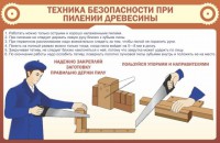 Стенд "Техника безопасности при пилении древесины" - fgospostavki.ru - Чита