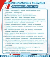 Стенд "Техника безопасности на уроках физкультуры" - fgospostavki.ru - Чита