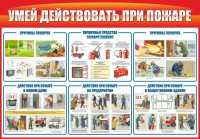 Стенд "Умей действовать при пожаре" - fgospostavki.ru - Чита