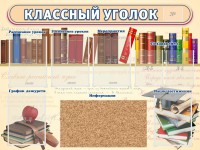 Стенд "Классный уголок" (с пробковым покрытием) - fgospostavki.ru - Чита