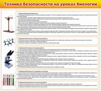 Стенд "Техника безопасности на уроках биологии" Вариант 2 - fgospostavki.ru - Чита