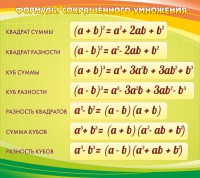 Стенд "Формулы сокращенного умножения" Вариант 3 - fgospostavki.ru - Чита