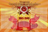 Стенд "Участники ВОВ - ученики нашей школы" - fgospostavki.ru - Чита