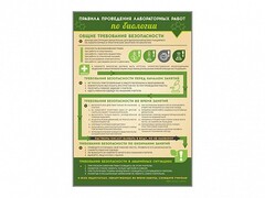 Стенд "Правила выполнения лабораторных работ по биологии" Вариант 1 - fgospostavki.ru - Чита
