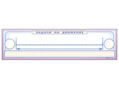 Панно (демонстрационное) магнитно-маркерное "Задачи на движение" + комплект тематических магнитов - fgospostavki.ru - Чита