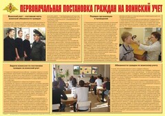 Плакат "Первоначальная постановка граждан на воинский учет" - fgospostavki.ru - Чита