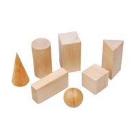 Набор "Тела геометрические" (деревянные) 14штук - fgospostavki.ru - Чита