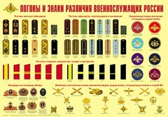 Плакат "Погоны и знаки различия военнослужащих России" - fgospostavki.ru - Чита