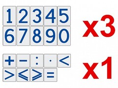 Комплект магнитов (демонстрационных) для школьной доски "Цифры и знаки" - fgospostavki.ru - Чита