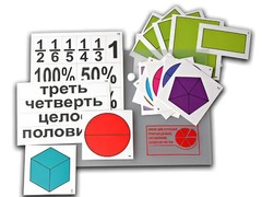 Набор для изучения простых дробей. Составление целого из частей (раздаточный) - fgospostavki.ru - Чита