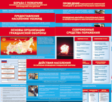 Комплект таблиц "Основы гражданской обороны (МЧС РФ)" 13 штук. - fgospostavki.ru - Чита