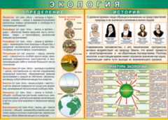 Таблица "Экология. Определения и история" (100х140 сантиметров, винил) - fgospostavki.ru - Чита