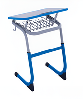 Парта одноместная регулируемая по высоте (наклонная столешница) с антивандальной кромкой - fgospostavki.ru - Чита