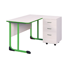 Стол учителя с тумбой с антивандальной кромкой - fgospostavki.ru - Чита