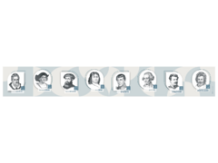 Стенд-лента "Выдающиеся путешественники и ученые-географы" - fgospostavki.ru - Чита