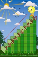 Интерактивная таблица на магнитах "Лесенка для счета" - fgospostavki.ru - Чита