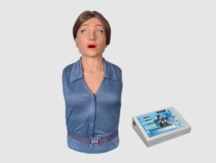 Тренажер-манекен взрослой пострадавшей женщины "Ирина" (голова, торс) для отработки приемов сердечно-легочной реанимации - fgospostavki.ru - Чита