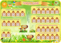 Стенд "Город букв" - fgospostavki.ru - Чита