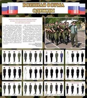 Стенд "Военная форма одежды (флаг РФ)" - fgospostavki.ru - Чита