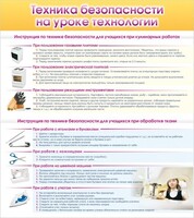 Стенд "Техника безопасности на уроке технологии" - fgospostavki.ru - Чита