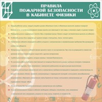 Стенд "Правила пожарной безопасности в кабинете физики" - fgospostavki.ru - Чита