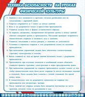 Стенд "Техника безопасности на уроках физкультуры" - fgospostavki.ru - Чита