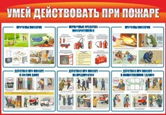 Стенд "Умей действовать при пожаре" - fgospostavki.ru - Чита