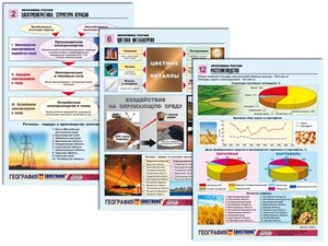 Комплект таблиц по географии "Экономика России" раздаточные (цветные, ламинированные, А4, 16 штук) - fgospostavki.ru - Чита