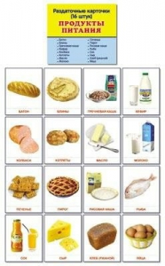 Раздаточные карточки "Продукты питания" - fgospostavki.ru - Чита