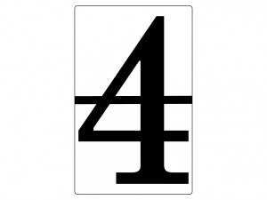 Набор магнитных карточек "Произвольный размер "4" (6 штук) - fgospostavki.ru - Чита