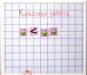 Магнитно-маркерная доска "Клетка" (86 см х 75 см) - fgospostavki.ru - Чита